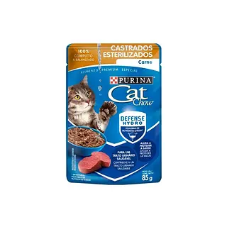 CAT CHOW POUCH ESTERILIZADOS CARNE 