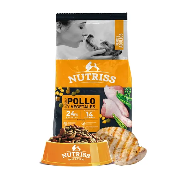 NUTRISS ADULTO POLLO Y VEGETALES 1KG