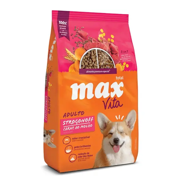 MAX VITA ADULTO STROGONOFF CARNE Y MOLHO 10KG