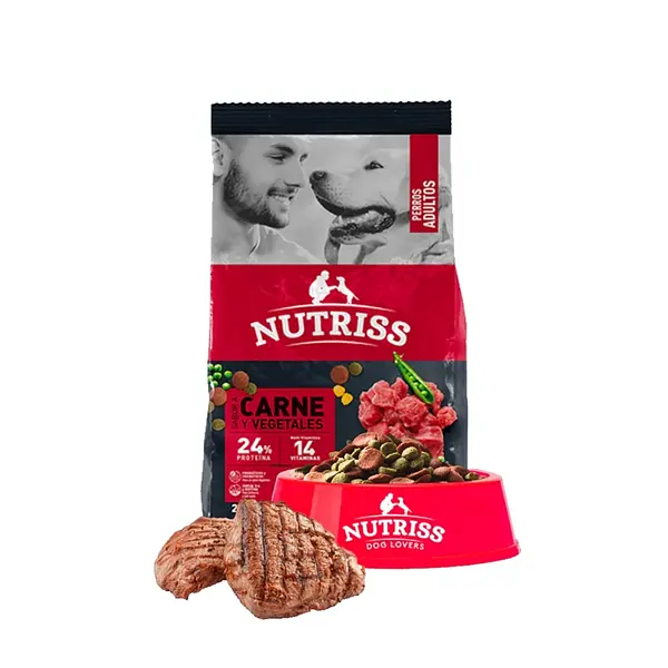 NUTRISS ADULTO CARNE Y VEGETALES 8KG