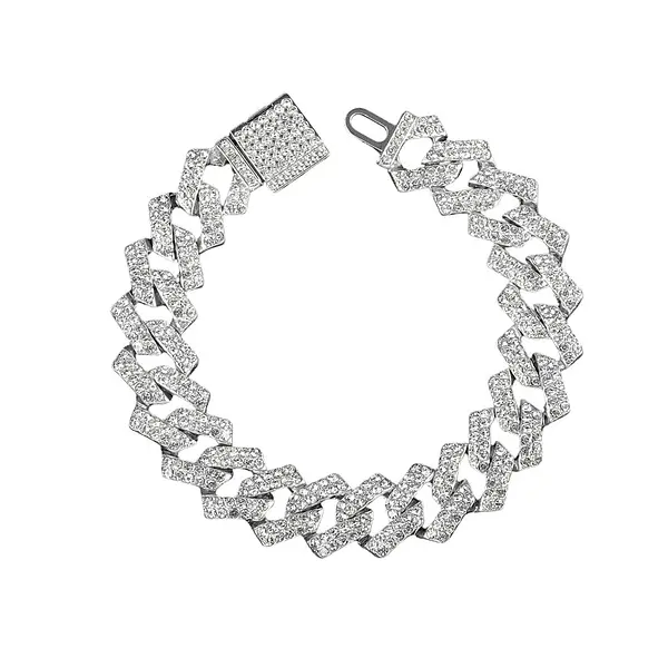 Cadena De Lujo Hexagonal Talla S